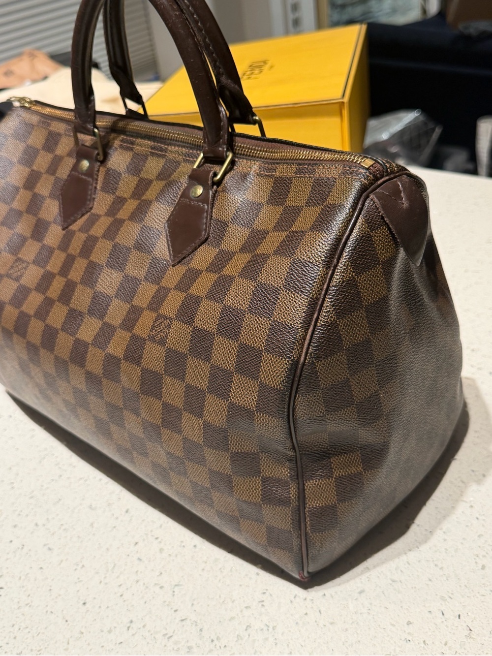 Louis Vuitton damier ebene speedy 35 Bag - Picture 3 of 15